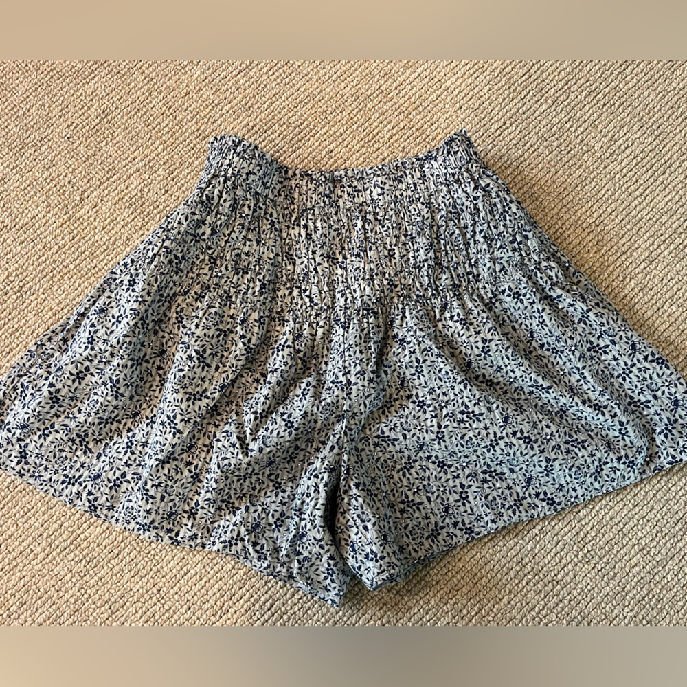 Madewell Floral Skort Shorts XXS Ruching Cotton